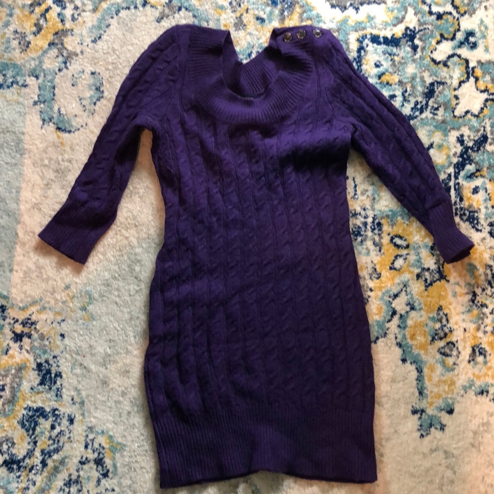 Purple sweater dress!